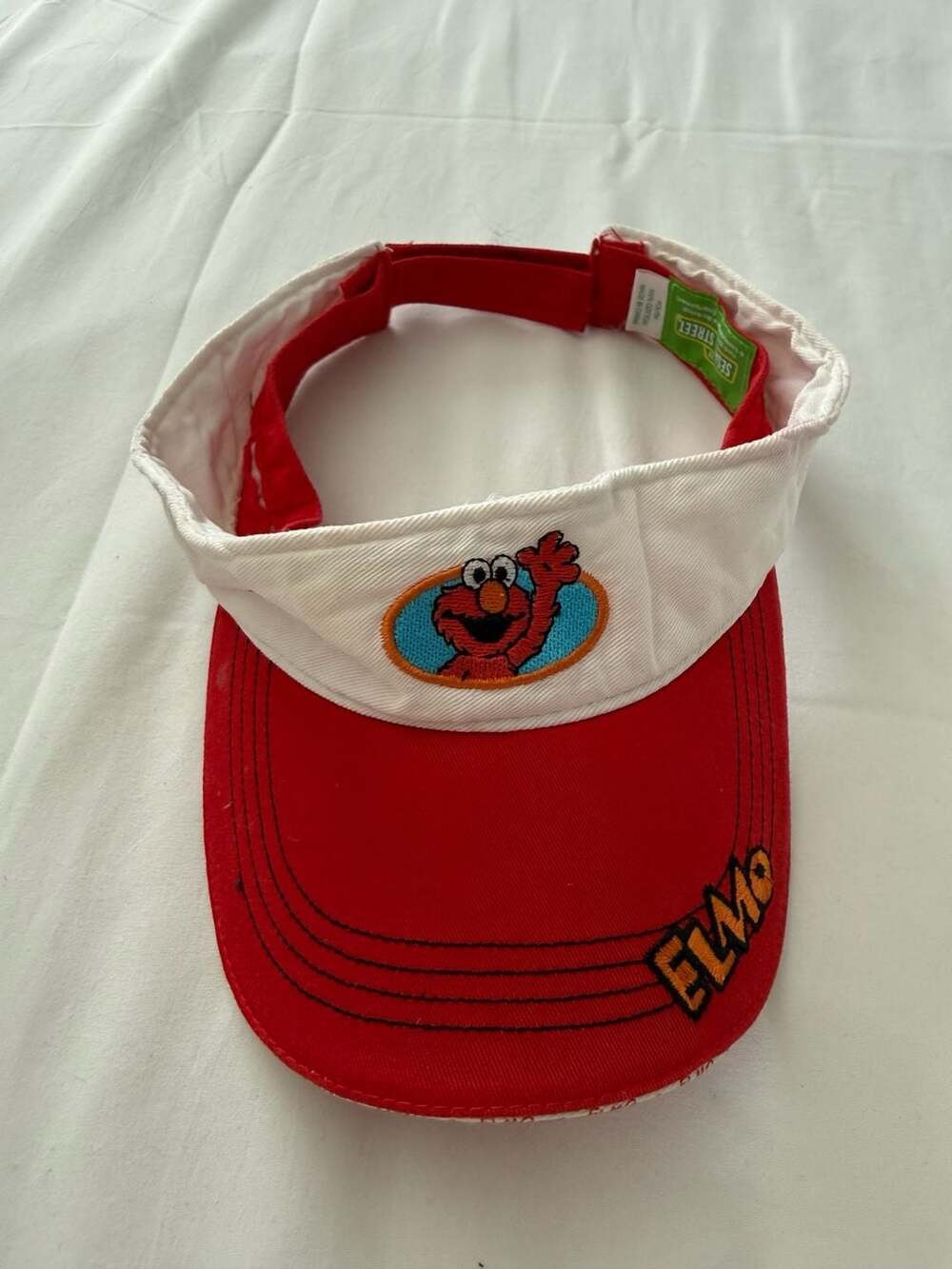 Sesame Street Elmo Busch Gardens Youth Visor Hat Red White